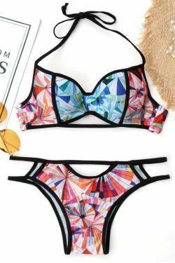 Coquette Aesthetic Cut Out Underwire Push Up Bikini