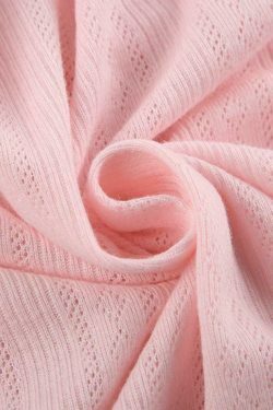 Coquette Aesthetic Cutout Bow Decor Slim Long Sleeve Knit Sweater