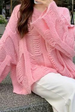 Coquette Aesthetic Cutout Knit Sweater - Y2K Fashion, Grunge Style, Cute Tops