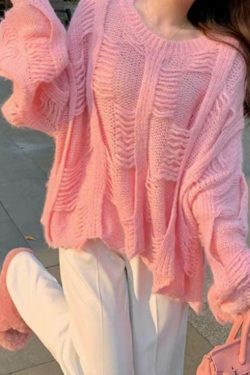 Coquette Aesthetic Cutout Knit Sweater - Y2K Fashion, Grunge Style, Cute Tops