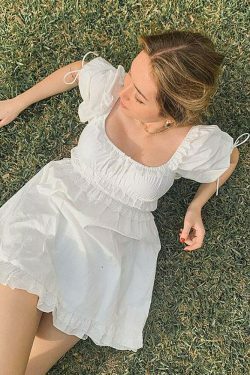 Coquette Aesthetic Cynthia Puff Sleeves Mini Dress