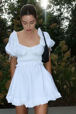 Coquette Aesthetic Cynthia Puff Sleeves Mini Dress