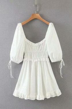 Coquette Aesthetic Cynthia Puff Sleeves Mini Dress