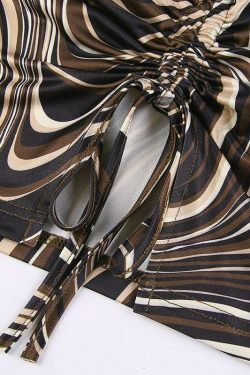 Coquette Aesthetic Daisy Halter Top - Y2K Fashion V-Neck Style