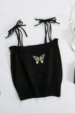 Coquette Aesthetic Daisy Knit Tank Top - Y2K Fashion Women's Clothing