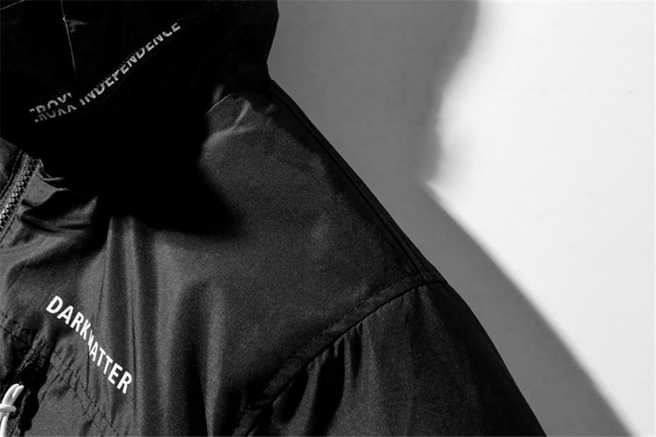 Coquette Aesthetic Dark Matter Padded Windbreaker - Y2K Fashion Statement Piece