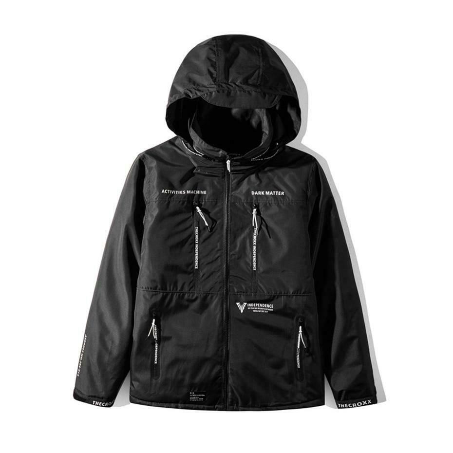 Coquette Aesthetic Dark Matter Padded Windbreaker - Y2K Fashion Statement Piece