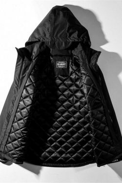 Coquette Aesthetic Dark Matter Padded Windbreaker - Y2K Fashion Statement Piece