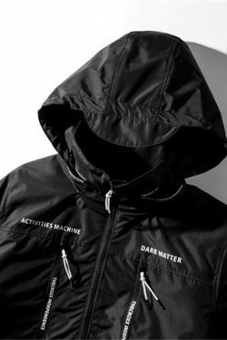 Coquette Aesthetic Dark Matter Padded Windbreaker - Y2K Fashion Statement Piece