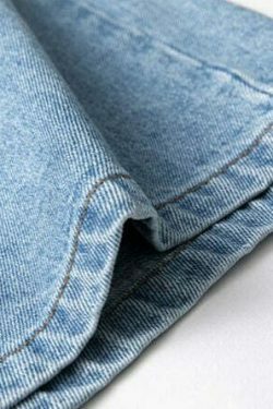 Coquette Aesthetic Denim Knee-Length Jorts with Keychain - Y2K Fashion Statement Piece