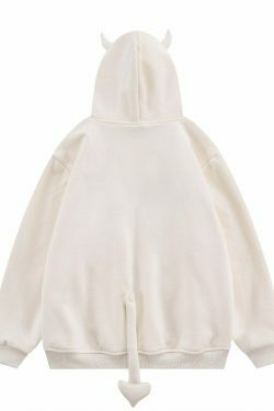 Coquette Aesthetic Devil Horns Hoodie - Y2K Fashion Statement for Women