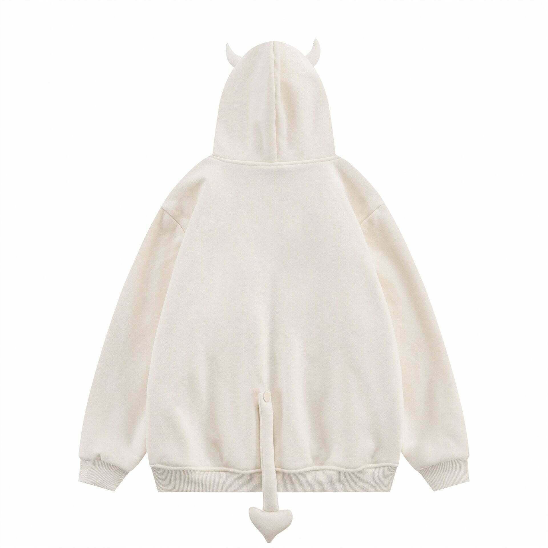 Coquette Aesthetic Devil Horns Hoodie - Y2K Fashion Statement for Women