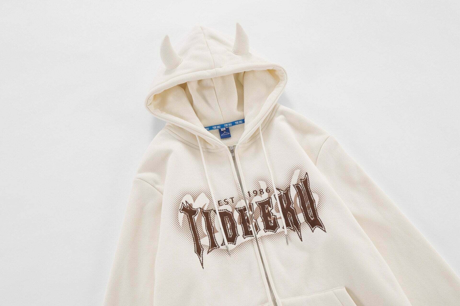 Coquette Aesthetic Devil Horns Hoodie - Y2K Fashion Statement for Women