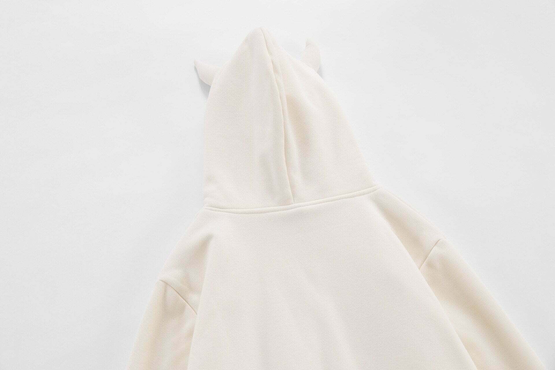 Coquette Aesthetic Devil Horns Hoodie - Y2K Fashion Statement for Women