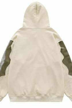 Coquette Aesthetic Distressed Skeleton Embroidered Hoodie