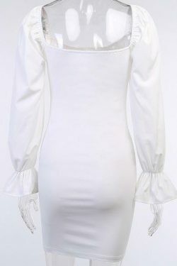 Coquette Aesthetic Drawstring Dress with Robelli Details