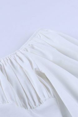 Coquette Aesthetic Drawstring Dress with Robelli Details