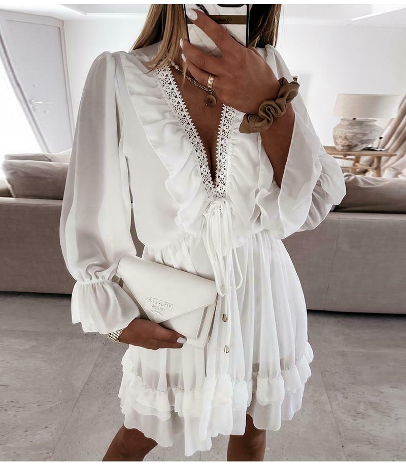 Coquette Aesthetic Dream Chiffon Dress - Y2K Fashion with Grunge and Pastel Goth Vibes Coquette Aesthetic Dream Chiffon Dress - Y2K Fashion with Grunge and Pastel Goth Vibes