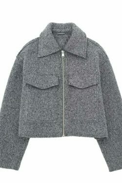 Coquette Aesthetic Ella Cropped Tweed Jacket - Y2K Fashion Statement Piece