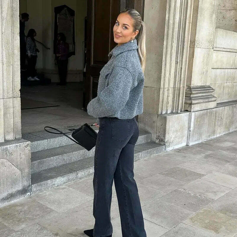 Coquette Aesthetic Ella Cropped Tweed Jacket - Y2K Fashion Statement Piece