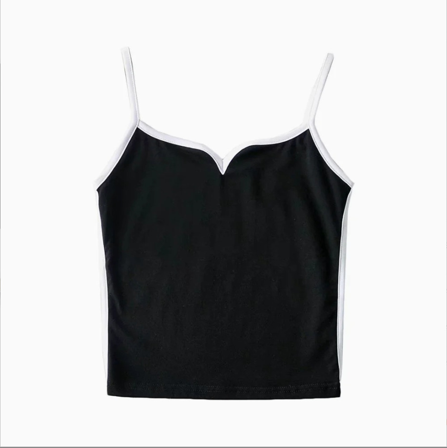 Coquette Aesthetic Ellin Hearted Neckline Cami - Y2K Fashion Grunge Style Cute Tops