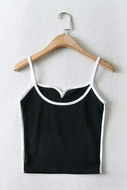 Coquette Aesthetic Ellin Hearted Neckline Cami - Y2K Fashion Grunge Style Cute Tops