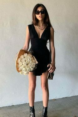 Coquette Aesthetic Elsi Mini Cocktail Dress - Y2K Fashion for Women