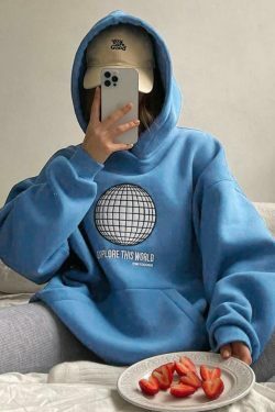 Coquette Aesthetic Embroidered Oversized Hoodie - Y2K Fashion Statement Piece