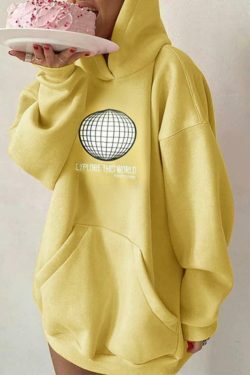 Coquette Aesthetic Embroidered Oversized Hoodie - Y2K Fashion Statement Piece