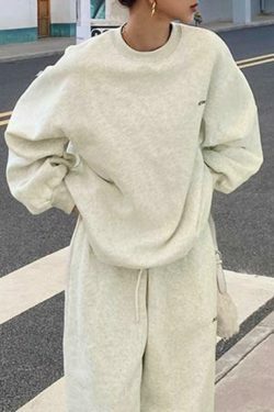 Coquette Aesthetic Embroidered Oversized Sweatshirt