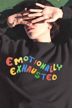 Coquette Aesthetic Emotionally Exhausted Sweatshirt - Y2K Fashion Grunge Style Cute Tops Pastel Goth