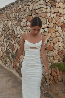 Coquette Aesthetic Evie Backless Sling Dress - Y2K Fashion for Women