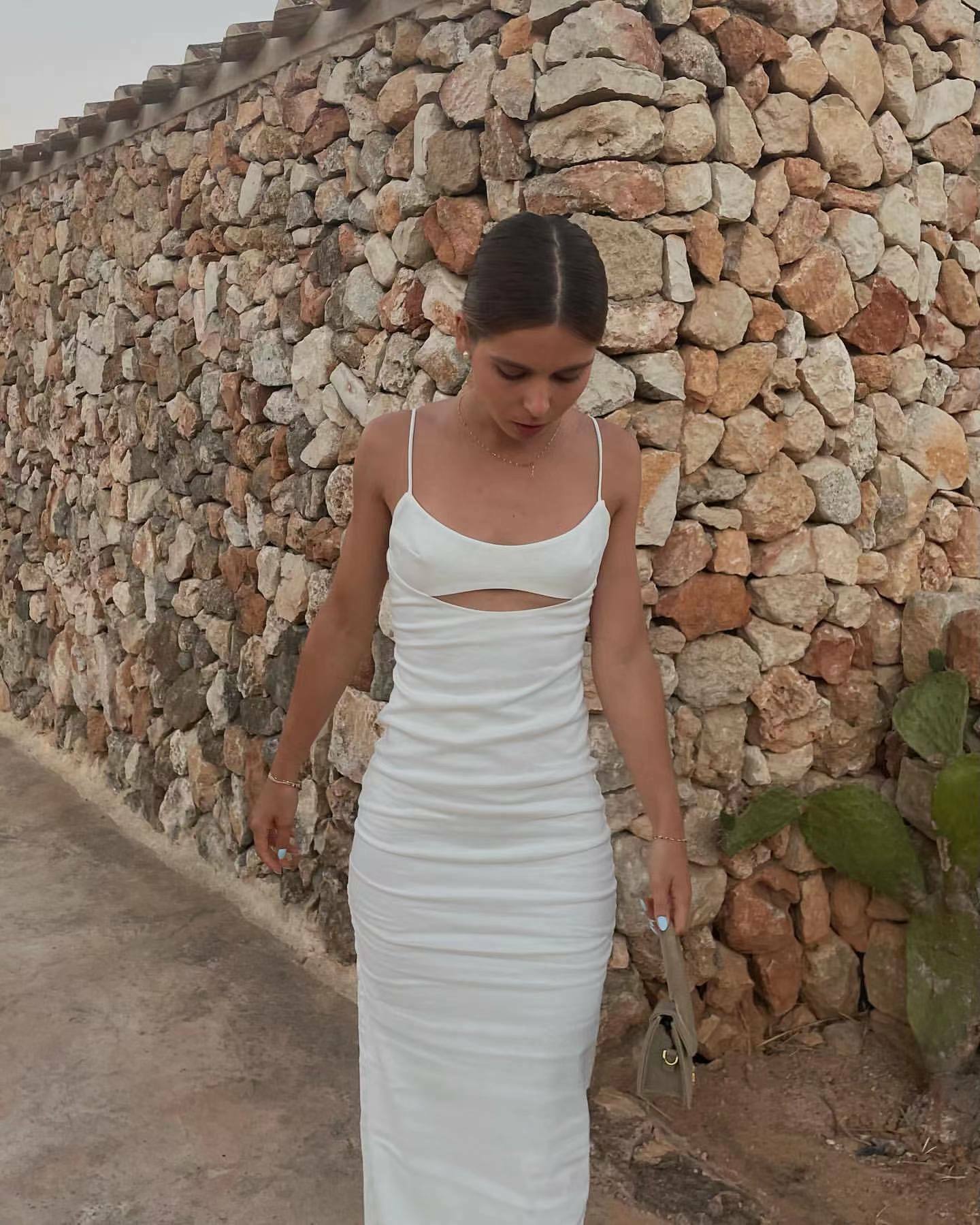 Coquette Aesthetic Evie Backless Sling Dress - Y2K Fashion for Women