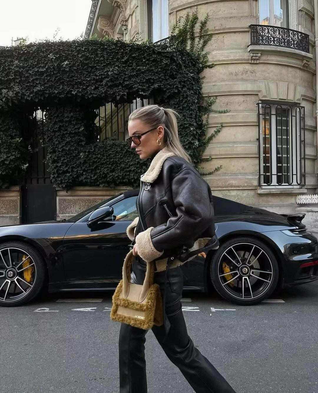 Coquette Aesthetic Faux Leather Jacket: Y2K Fashion with Grunge & Pastel Goth Vibes