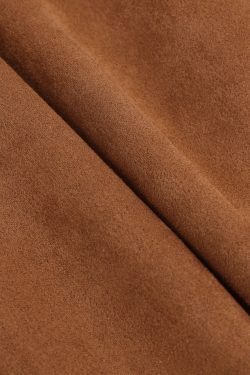 Coquette Aesthetic Faux Suede Side Slit Mini Skirt