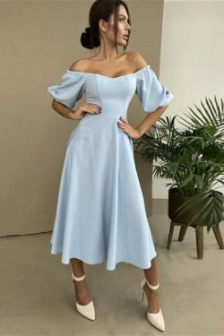 Coquette Aesthetic Felix Puff Sleeves Dress - Y2K Fashion Women's Clothing