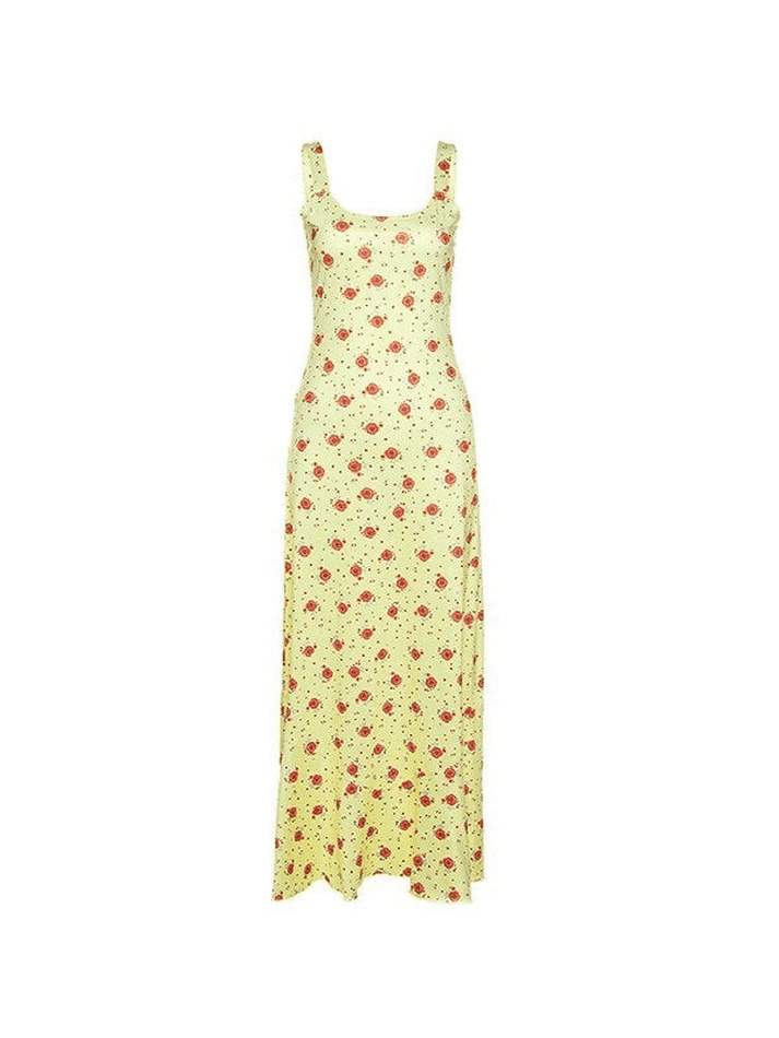 Coquette Aesthetic Floral Maxi Dress for Y2K Fashion Enthusiasts