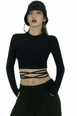 Coquette Aesthetic Florence O-Neck Drawstring Top