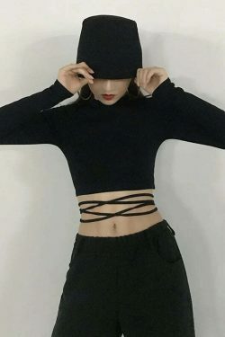 Coquette Aesthetic Florence O-Neck Drawstring Top