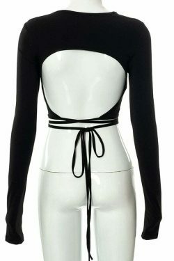 Coquette Aesthetic Florence O-Neck Drawstring Top