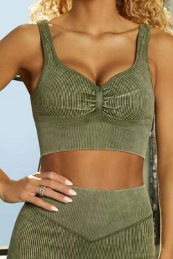 Coquette Aesthetic Frosted Bra and Hip-Lifting Yoga Suit