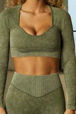 Coquette Aesthetic Frosted Bra and Hip-Lifting Yoga Suit