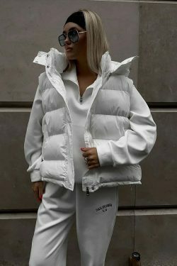 Coquette Aesthetic Frosty Fusion Puffer Vest