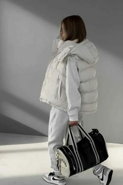 Coquette Aesthetic Frosty Fusion Puffer Vest