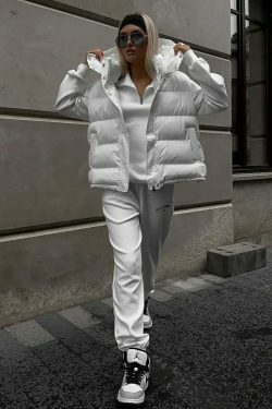 Coquette Aesthetic Frosty Fusion Puffer Vest