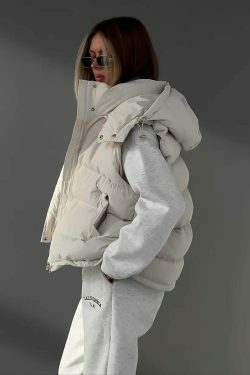Coquette Aesthetic Frosty Fusion Puffer Vest