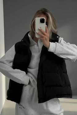Coquette Aesthetic Frosty Fusion Puffer Vest