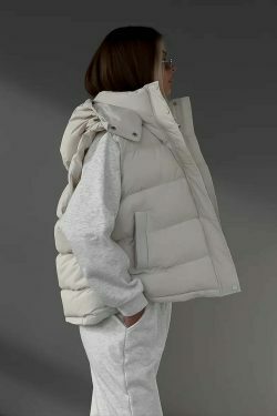 Coquette Aesthetic Frosty Fusion Puffer Vest