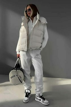 Coquette Aesthetic Frosty Fusion Puffer Vest