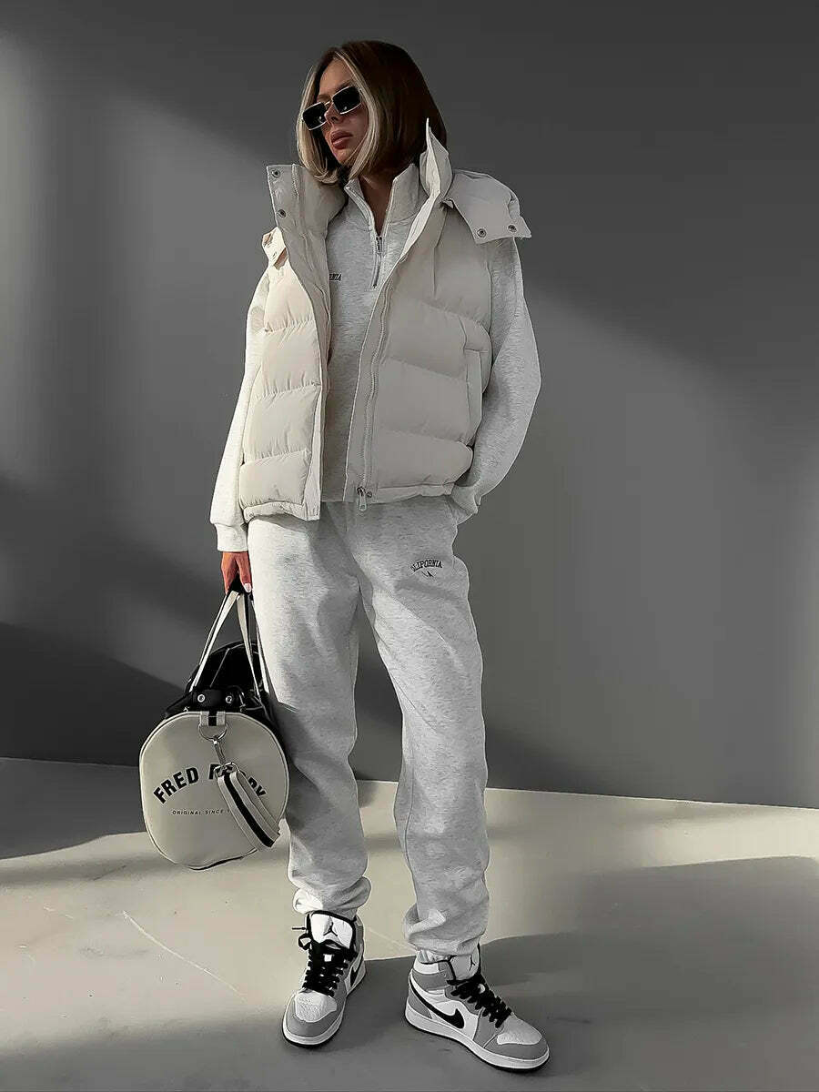 Coquette Aesthetic Frosty Fusion Puffer Vest Coquette Aesthetic Frosty Fusion Puffer Vest